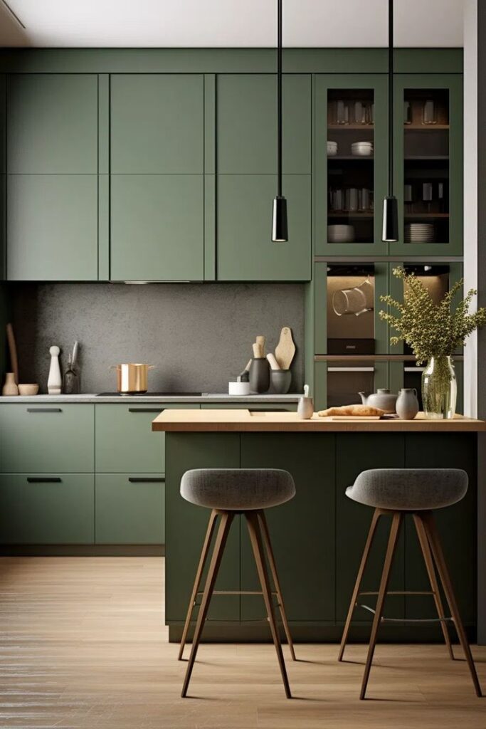 Home 23 green kitchen cabinet ideas that