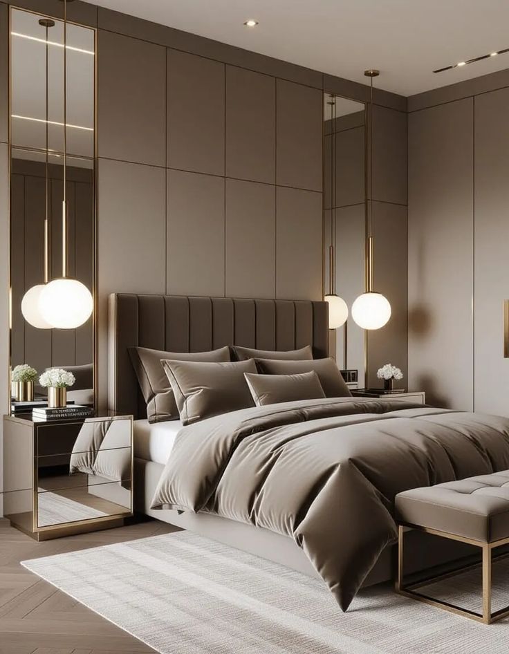 glam bedrooms shine with mirrored furniture…